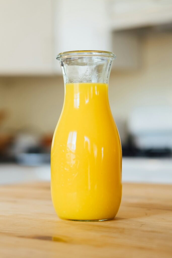 Organgensaft Karaffe Tisch Küche